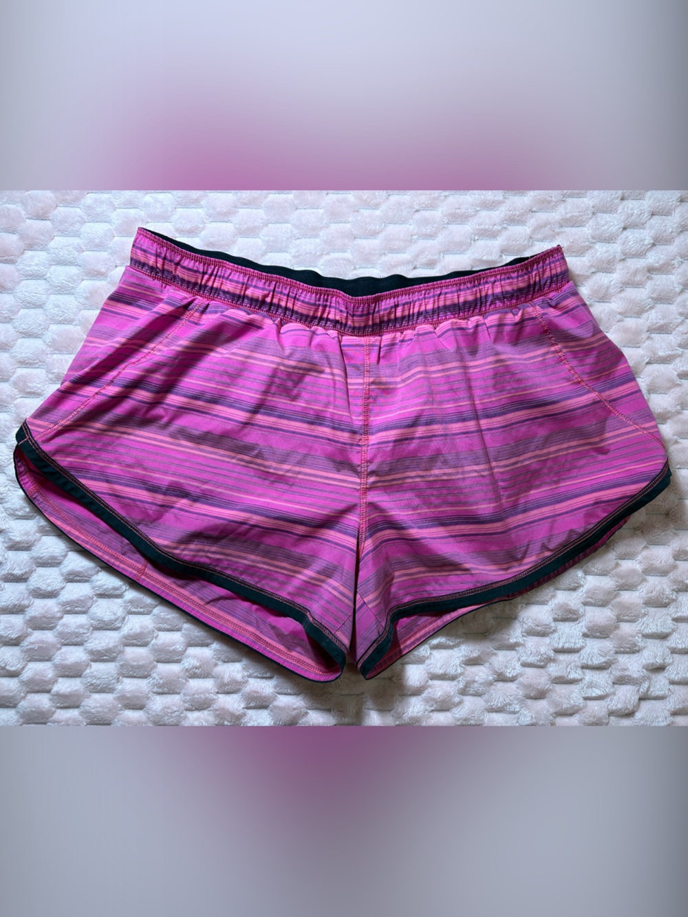 Lululemon Pink Striped Running Shorts 🩷